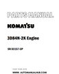 Komatsu 3D84N-2K Engine Parts Manual SN 03157-UP - PDF