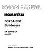 Komatsu D375A-5E0 Bulldozers Parts Manual SN 50001-UP (ecot3) - PDF 
