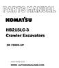 Komatsu HB215LC-3 Crawler Excavators Parts Manual SN 70001-UP - PDF