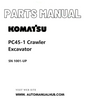 Komatsu PC45-1 Crawler Excavator Parts Manual SN 1001-UP PDF