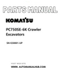 Komatsu PC750SE-6K Crawler Excavators Parts Manual SN K30001-UP PDF
