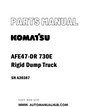 Komatsu AFE47-DR 730E Rigid Dump Truck Parts Manual SN A30387 - PDF