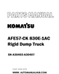 Komatsu AFE57-CK 830E-1AC Rigid Dump Truck Parts Manual SN A30403-A30407 - PDF