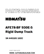 Komatsu AFE78-BF 930E-5 Rigid Dump Truck Parts Manual SN A40185 10CC - PDF 