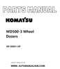 Komatsu WD500-3 Wheel Dozers Parts Manual SN 50001-UP PDF