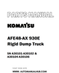 Komatsu AFE48-AX 930E Rigid Dump Truck Parts Manual SN A30101-A30102 & A30104-A30106 - PDF