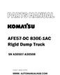 Komatsu AFE57-DC 830E-1AC Rigid Dump Truck Parts Manual SN A30507-A30508 - PDF 