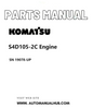 Komatsu S4D105-2C Engine Parts Manual SN 19078-UP PDF