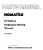 Komatsu PC7000-6 Hydraulic Mining Shovels Parts Manual SN 35001 PDF