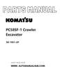 Komatsu PC58SF-1 Crawler Excavator Parts Manual SN 1001-UP PDF
