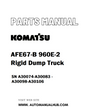 Komatsu AFE67-B 960E-2 Rigid Dump Truck Parts Manual SN A30074-A30083 - A30098-A30106 - PDF 