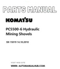 Komatsu PC5500-6 Hydraulic Mining Shovels Parts Manual SN 15019 14.10.2010 PDF