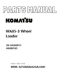 Komatsu WA85-3 Wheel Loader Parts Manual SN HAS60051-HA960165 PDF