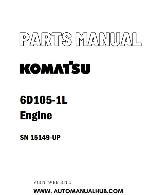 Komatsu 6D105-1L Engine Parts Manual SN 15149-UP - PDF
