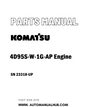 Komatsu 4D95S-W-1G-AP Engine Parts Manual SN 23318-UP - PDF
