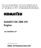Komatsu SAA6D114E-2BB-VH Engine Parts Manual SN 26800003-UP PDF