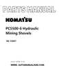 Komatsu PC5500-6 Hydraulic Mining Shovels Parts Manual SN 15097 PDF