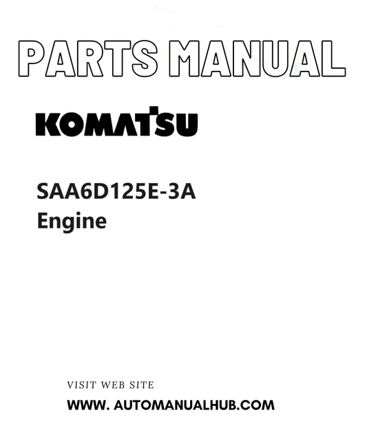Komatsu SAA6D125E-3A Engine Parts Manual PDF
