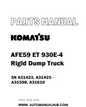 Komatsu AFE59 ET 930E-4 Rigid Dump Truck Parts Manual SN A31423, A31425 - A31598, A31610 - PDF 