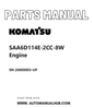 Komatsu SAA6D114E-2CC-8W Engine Parts Manual SN 26800003-UP PDF