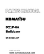 Komatsu D21P-6A Bulldozer Parts Manual SN 60001-UP - PDF