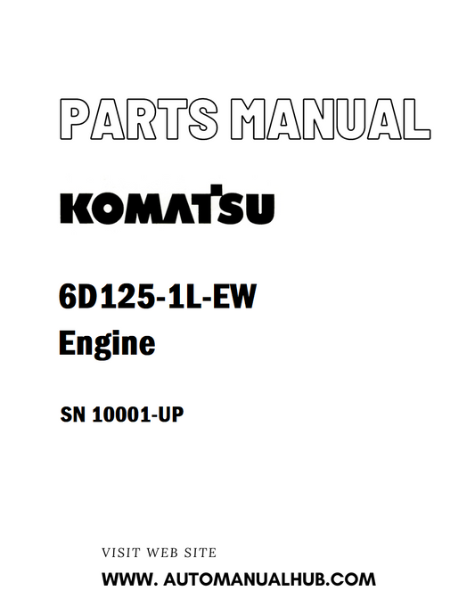 Komatsu 6D125-1L-EW Engine Parts Manual SN 10001-UP - PDF