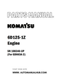 Komatsu 6D125-1Z Engine Parts Manual SN 108346-UP (For GD663A-2) - PD