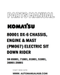 Komatsu 80001 DX-6 CHASSIS, ENGINE & MAST (PM067) ELECTRIC SIT DOWN RIDER Parts Manual SN 65001, 71001, 81001, 51001, 36001-26001 - PDF 