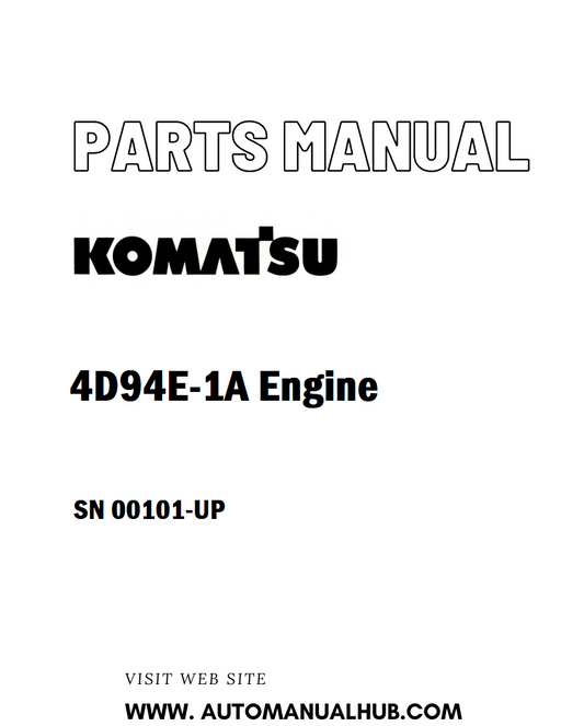 Komatsu 4D94E-1A Engine Parts Manual SN 00101-UP - PDF