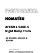 Komatsu AFE59-L 930E-4 Rigid Dump Truck Parts Manual SN A30508, A30513 & A30514 - PDF 