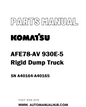 Komatsu AFE78-AV 930E-5 Rigid Dump Truck Parts Manual SN A40164-A40165 - PDF 