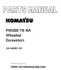 Komatsu PW200-7K-KA Wheeled Excavators Parts Manual SN K40001-UP PDF
