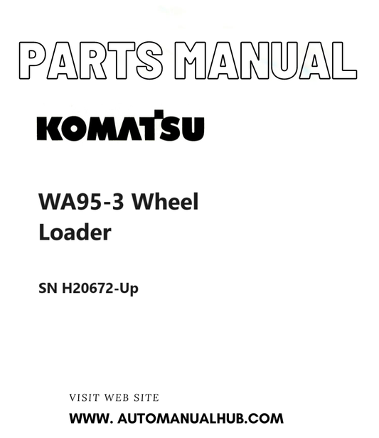 Komatsu WA95-3 Wheel Loader Parts Manual SN H20672-Up PDF