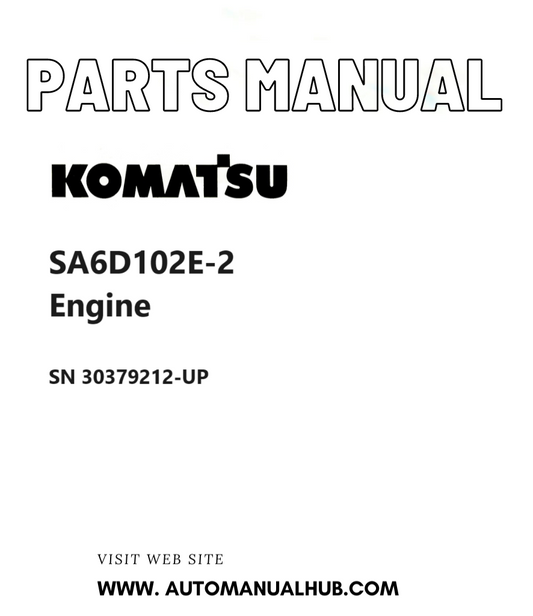 Komatsu SA6D102E-2 Engine Parts Manual SN 30379212-UP PDF