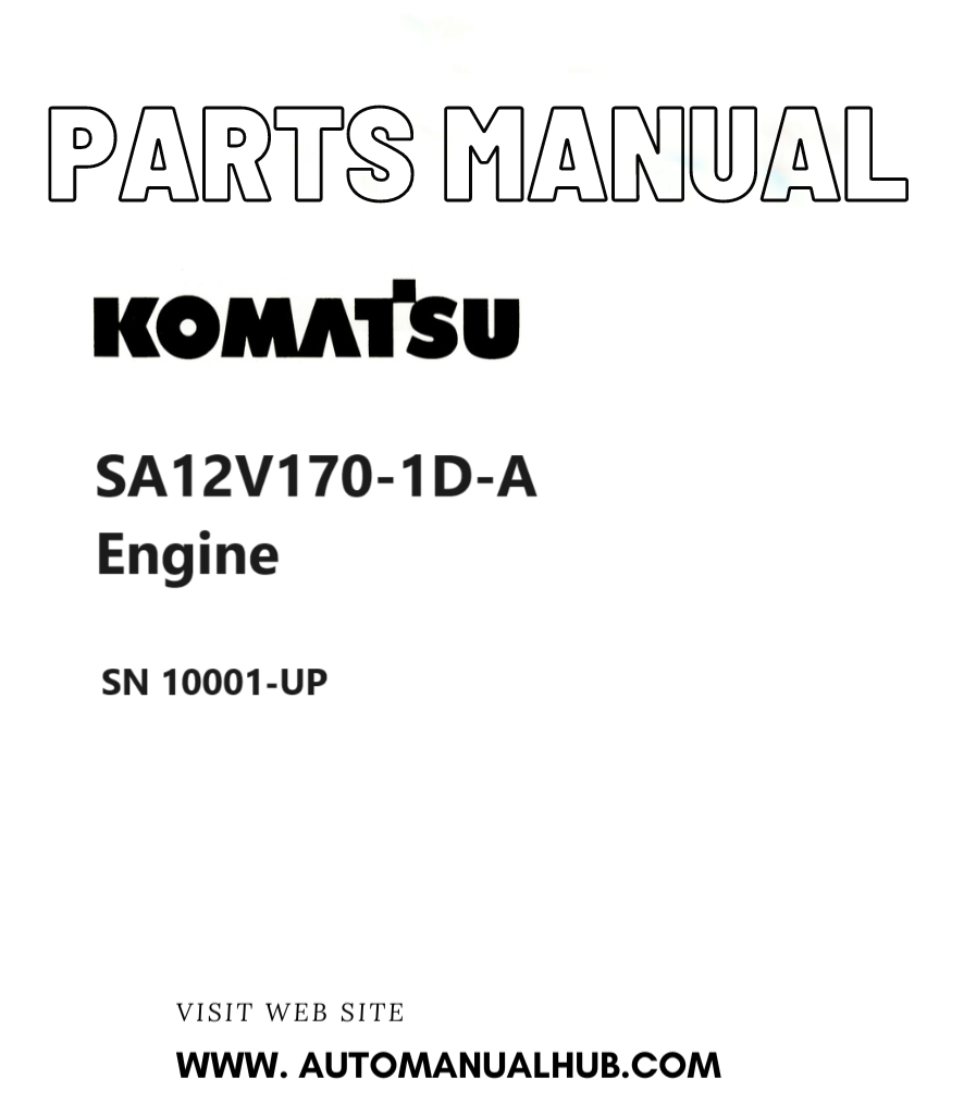 Komatsu SA12V170-1D-A Engine Parts Manual SN 10001-UP PDF
