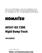 Komatsu AFE47-GS 730E Rigid Dump Truck Parts Manual SN A30642 - PDF