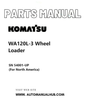 Komatsu WA120L-3 Wheel Loader Parts Manual SN 54001-UP (For North America) PDF