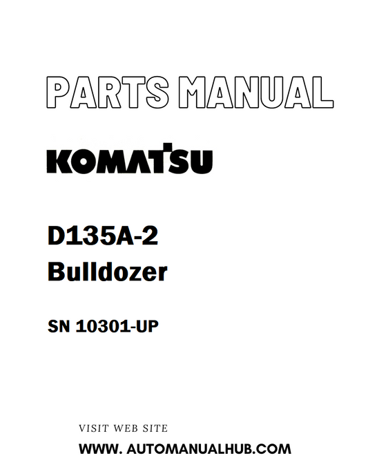 Komatsu D135A-2 Bulldozer Parts Manual SN 10301-UP - PDF