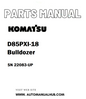Komatsu D85PXI-18 Bulldozer Parts Manual SN 22083-UP - PDF
