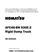 Komatsu AFE48-BN 930E-2 Rigid Dump Truck Parts Manual SN A30164 - PDF