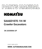 Komatsu SAA6D107E-1H-W Crawler Excavators Parts Manual SN 26500006-UP PDF