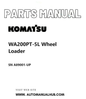 Komatsu WA200PT-5L Wheel Loader Parts Manual SN A89001-UP PDF