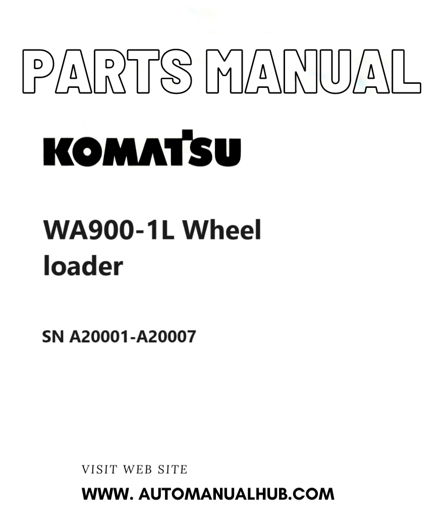 Komatsu WA900-1L Wheel loader Parts Manual SN A20001-A20007 PDF