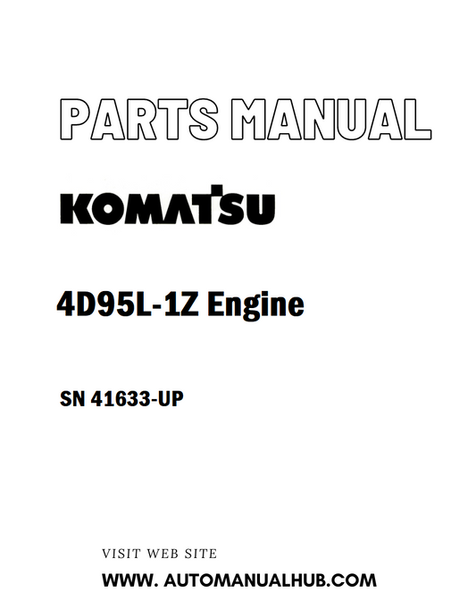 Komatsu 4D95L-1Z Engine Parts Manual SN 41633-UP - PDF