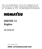 Komatsu S6D105-1J Engine Parts Manual SN 19730-UP PDF
