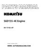 Komatsu S6D155-4E Engine Parts Manual SN 15182-UP PDF