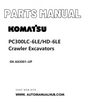 Komatsu PC300LC-6LE/HD-6LE Crawler Excavators Parts Manual SN A83001-UP PDF