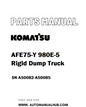 Komatsu AFE75-Y 980E-5 Rigid Dump Truck Parts Manual SN A50082-A50085 - PDF