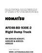 Komatsu AFE48-BD 930E-2 Rigid Dump Truck Parts Manual SN A30142-A30147, A30149 & A30151-A30153 - PDF 