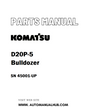 Komatsu D20P-5 Bulldozer Parts Manual SN 45001-UP - PDF